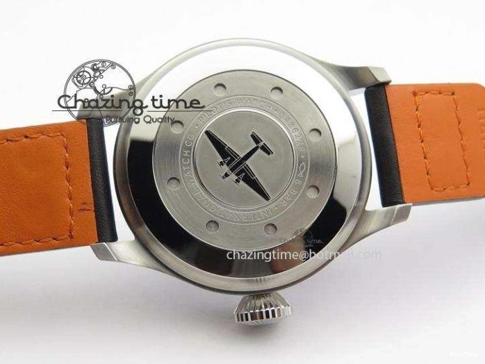 MIROTIME 0306 GoodFit Big Pilot Real PR IW500912 ZF Best Edition Black Dial On Black Leather Strap A 7287